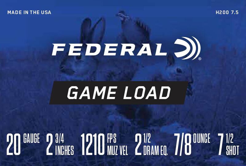 Federal Game Load Upland 20 Gauge 2 3/4" #7.5 Shot, 7/8-Oz, 25-Rd