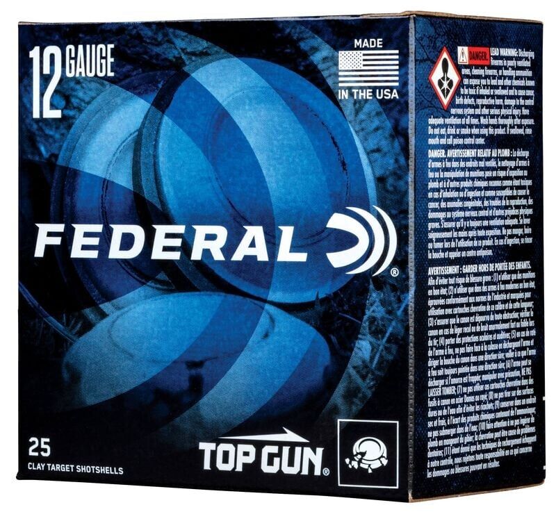 Federal Top Gun 12GA 2.75" 1-1/8-oz #7.5 Shotshell, 25 Rd