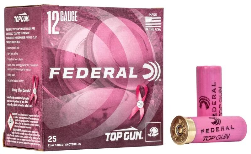 Federal Top Gun Pink 12 Gauge 2 3/4" #8 Shot, 1 1/8-Oz, 25-Rd