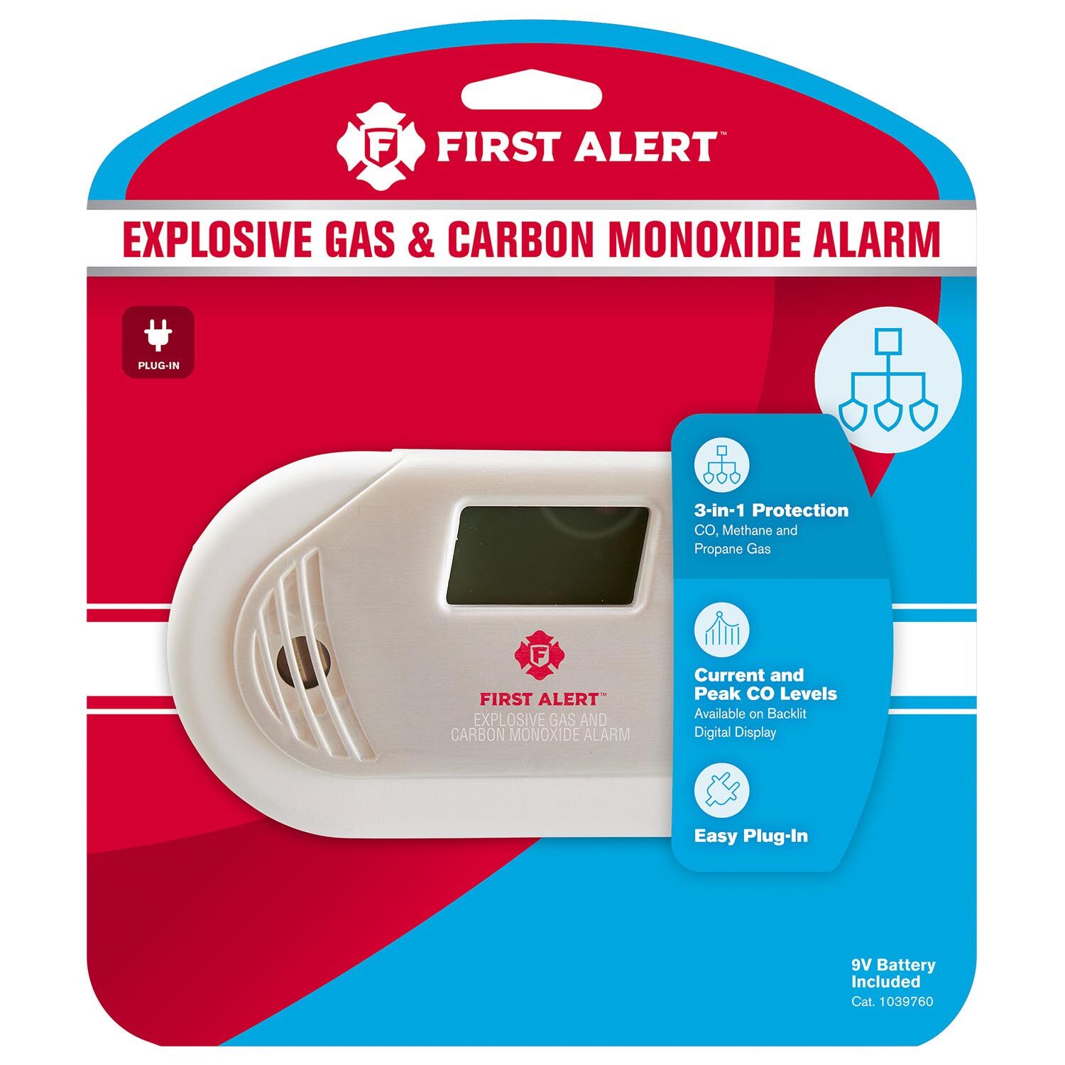 First Alert Explosive Gas And Carbon Monoxide Combo Alarm With Digital Display