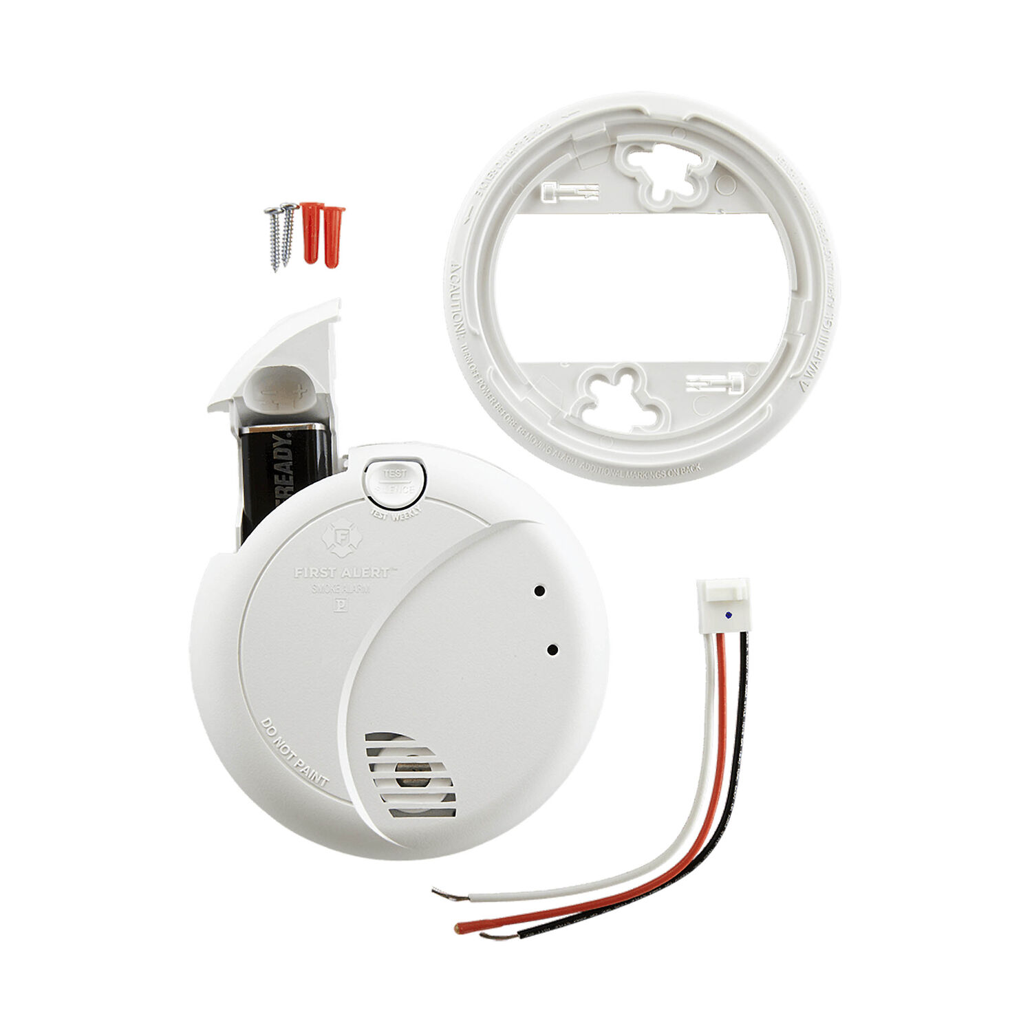 First Alert Hardwired Photoelectric Smoke Alarm With Battery Backup