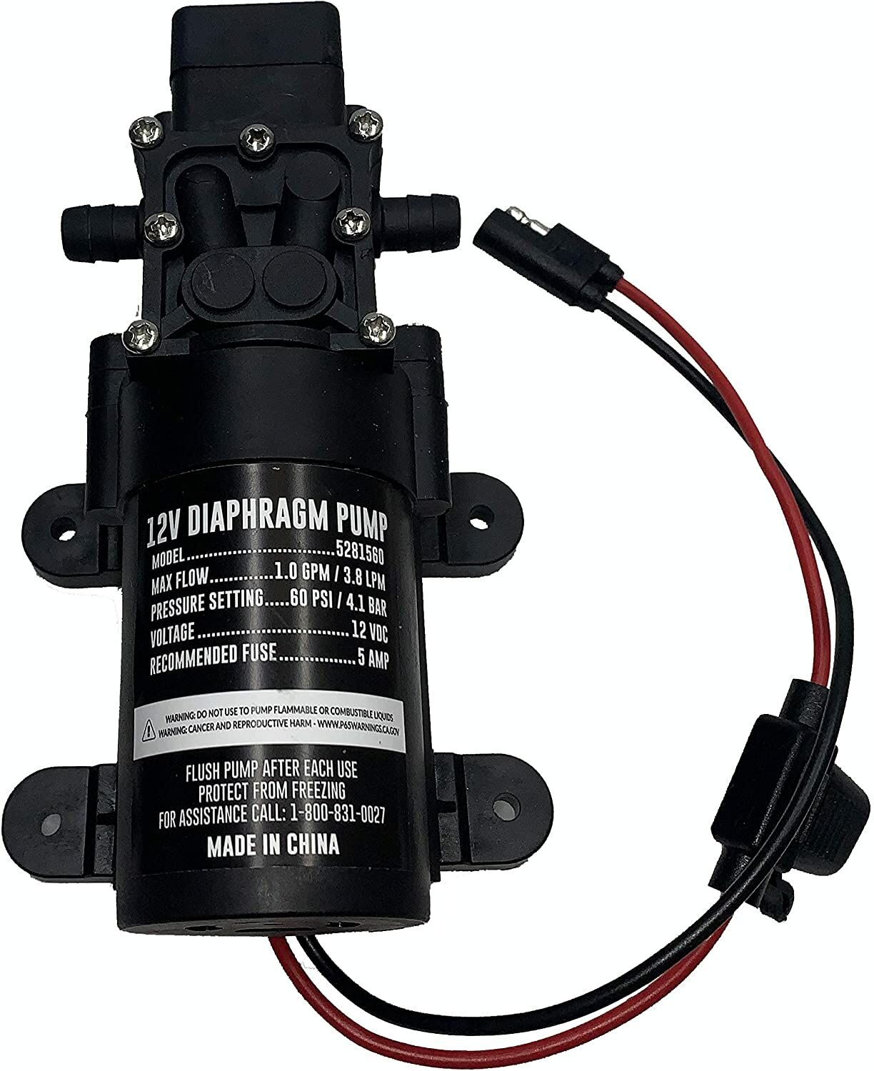 Weed Wrangler 1.0 Gpm 60 Psi 12Vdc Diaphragm Pump