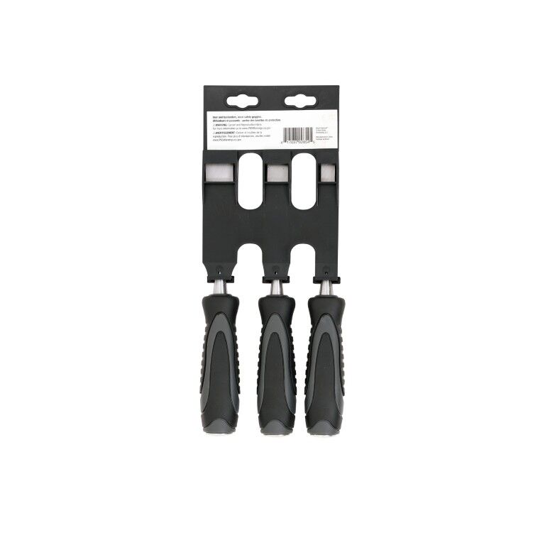 Black Diamond 3-Pc Wood Chisel Set, 1/2-In, 3/4-In, 1-In