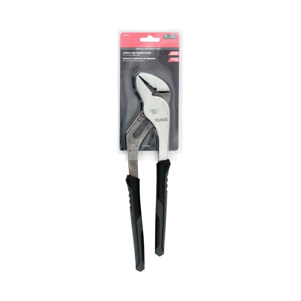 Black Diamond Tongue & Groove Pliers, 12-In