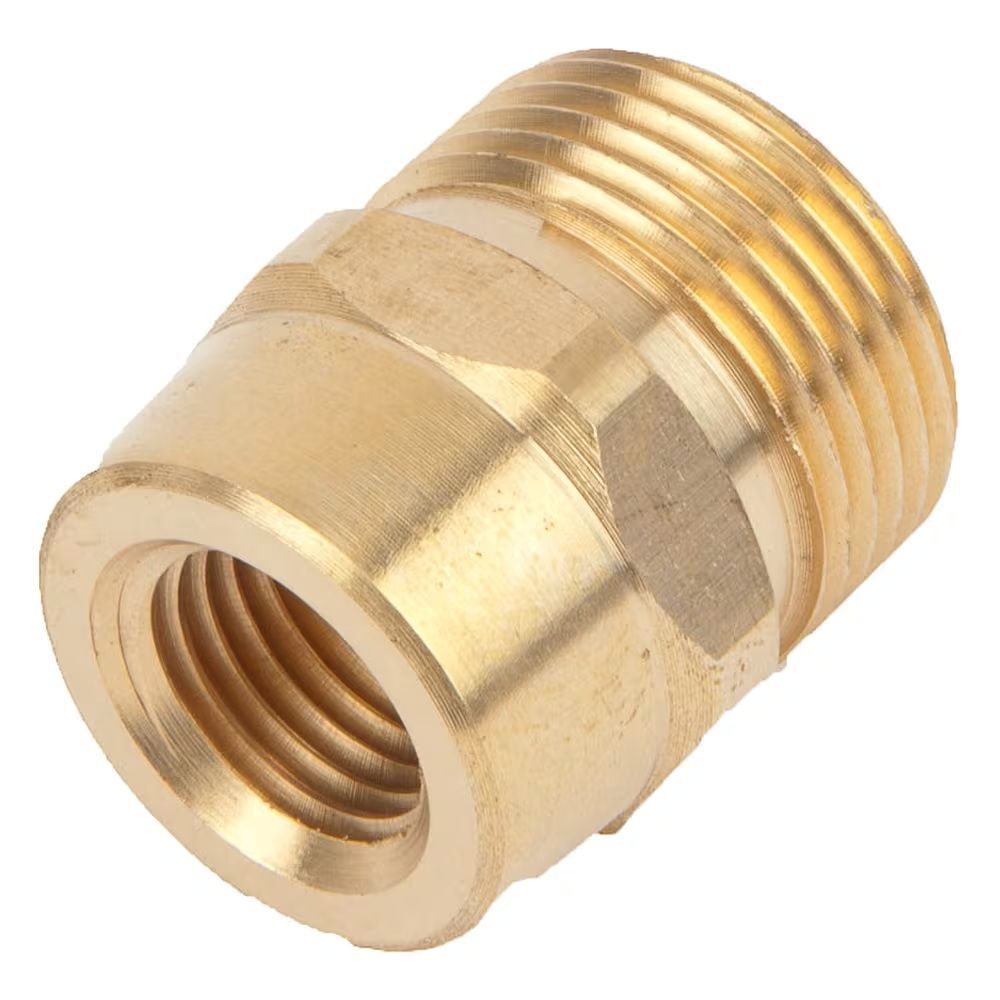 Forney Industries Pressure Washer Screw Nipple, M22M x 1/4 in. FNPT
