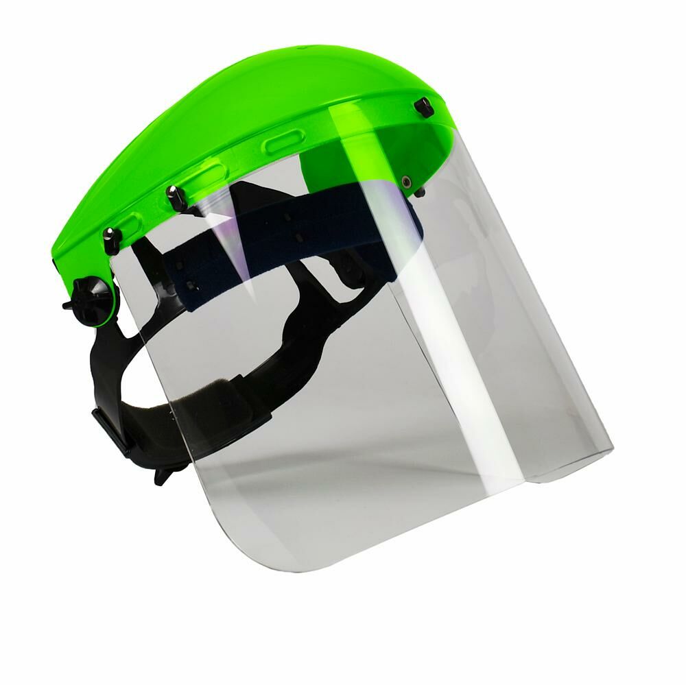 Cp Grinding Shield Assembly With Ratchet Headgear, Clear