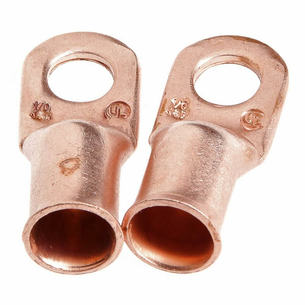 Lug For #1/0 Cable, 3/8" Stud, Premium Copper
