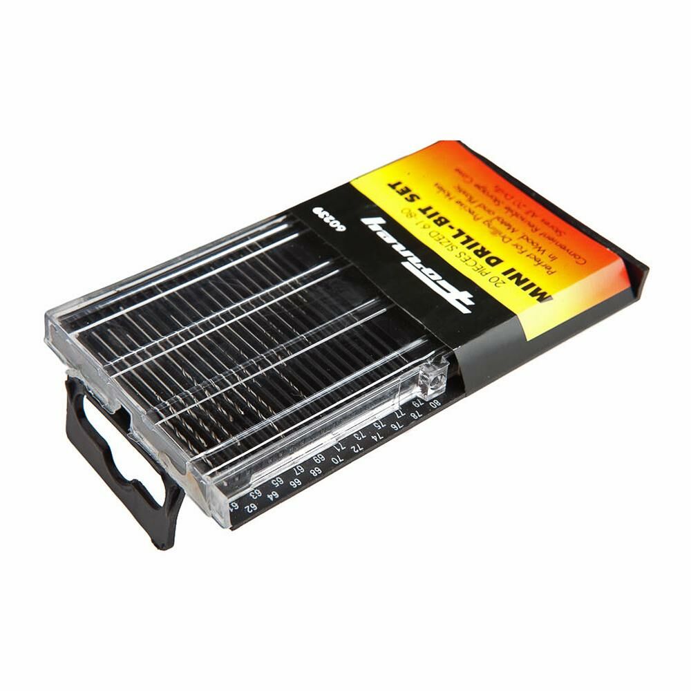 20-Piece Mini-Drill Bit Set, Sizes 61-80