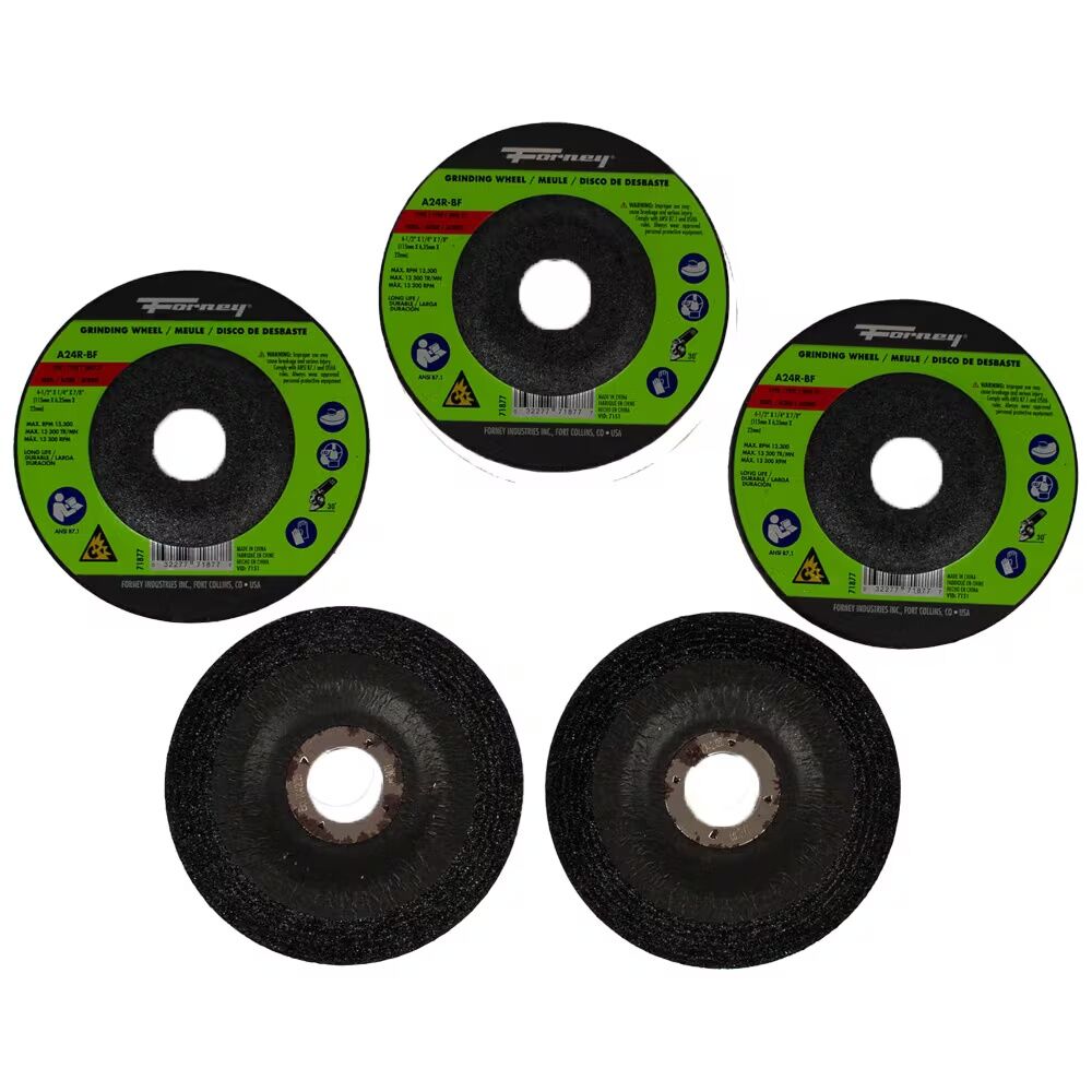 Forney Industries Metal Grinding Wheel Type 27, 4 1/2-In x 1/4-In x 7/8-In, 5-Pk