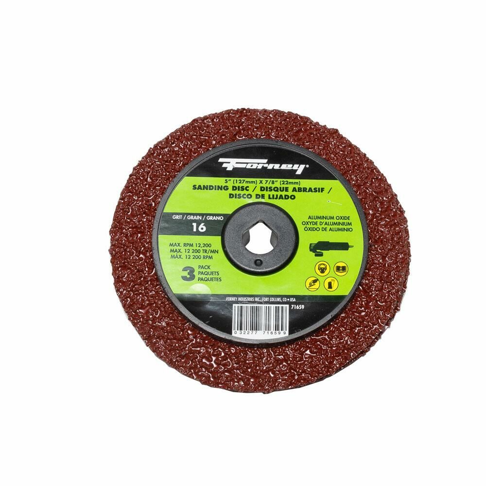 Resin Fibre Sanding Disc, 5", Aluminum Oxide