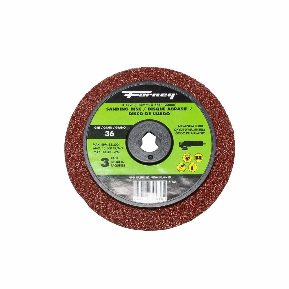 Resin Fibre Sanding Disc, 4-1/2", Aluminum Oxide