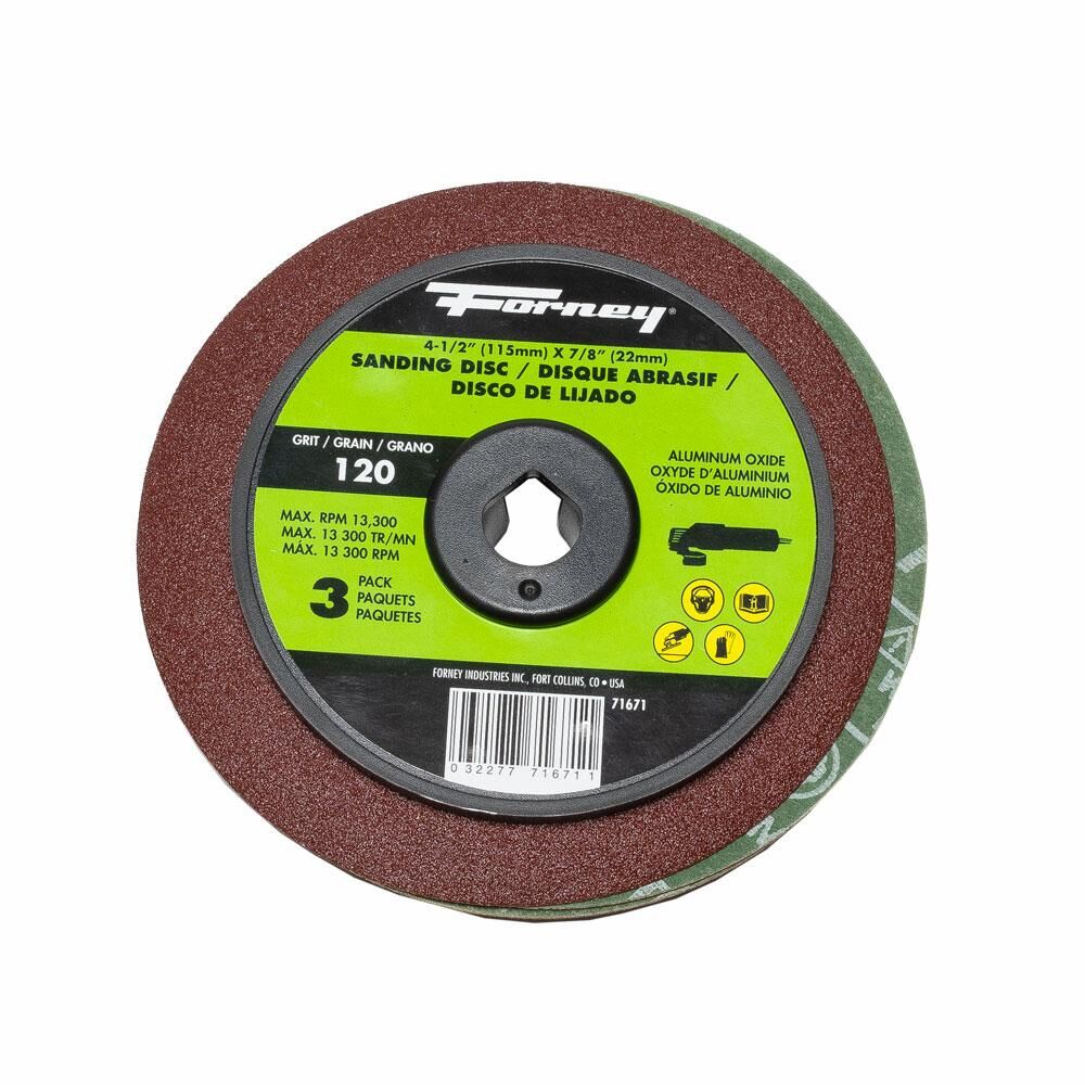 Resin Fibre Sanding Disc, 4-1/2", Aluminum Oxide