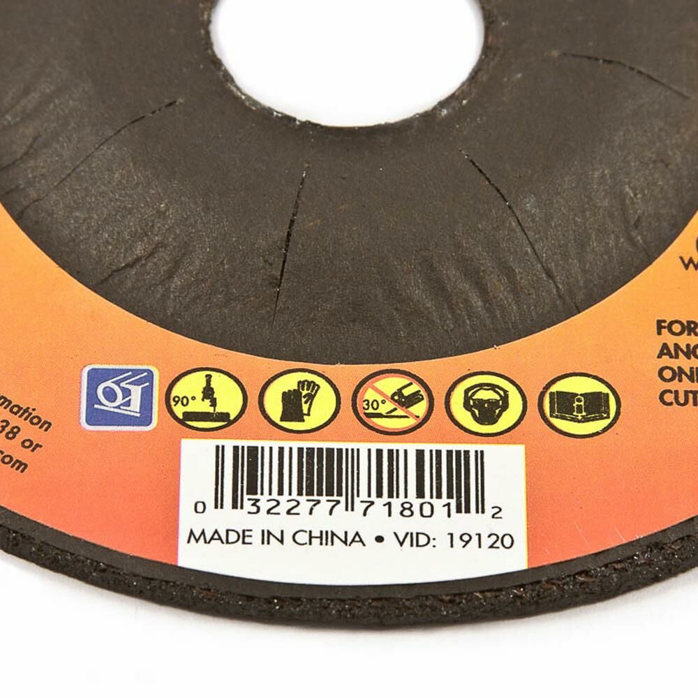 Cut-Off Wheel, Metal, Type 27, 4-1/2" X 0.040" X 7/8"