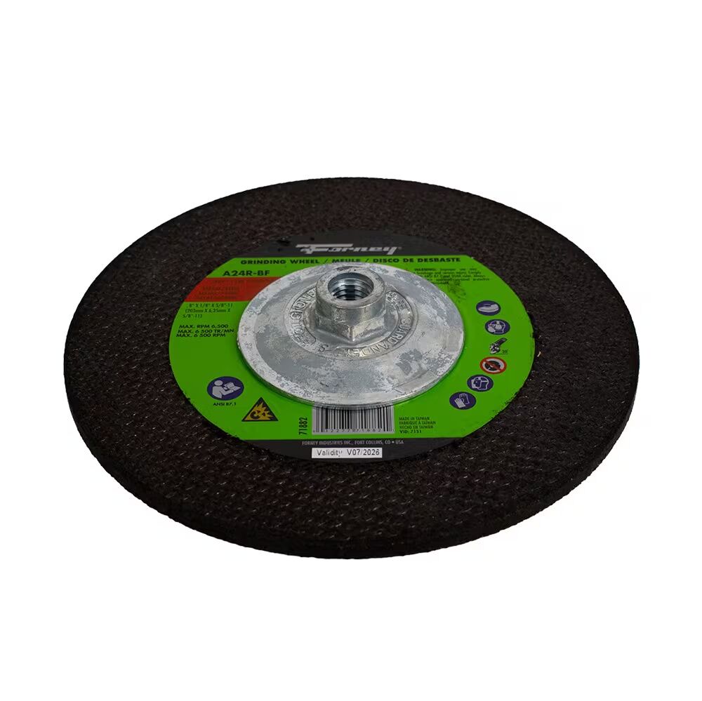 Forney Industries Metal Grinding Wheel Type 27, 8-In x 1/4-In x 5/8-In - 11