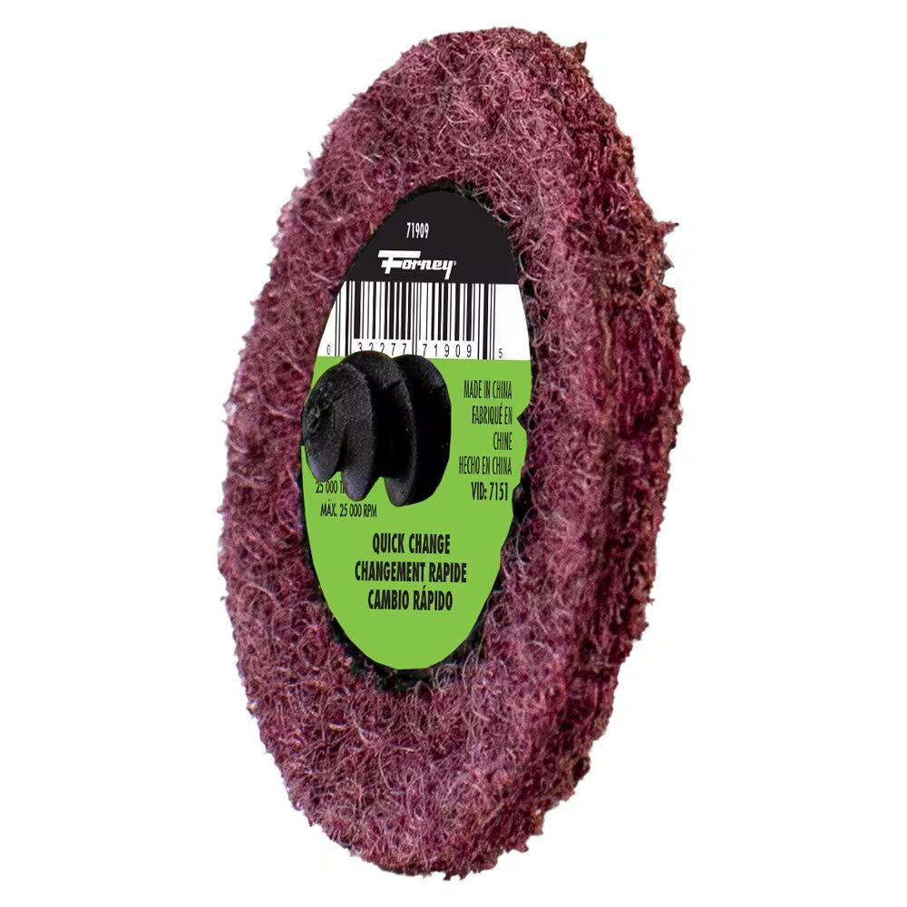 Forney Industries Quick Change Surface Prep Pad Medium Grit, 2-In