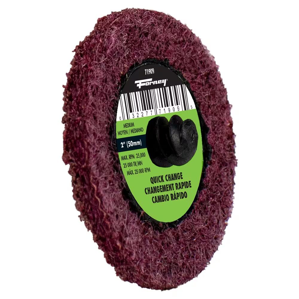 Forney Industries Quick Change Surface Prep Pad Medium Grit, 2-In