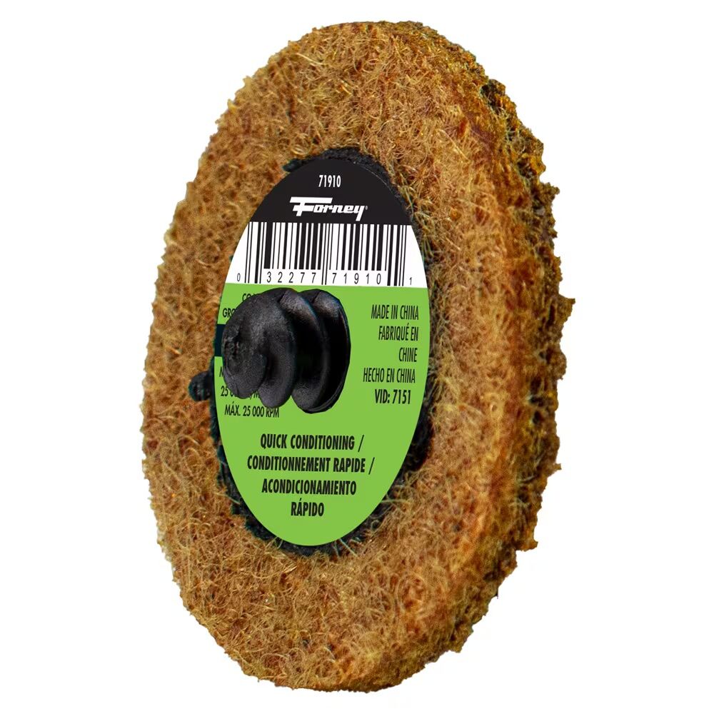 Forney Industries Quick Conditioning Surface Prep Pad Coarse Grit, 2-In