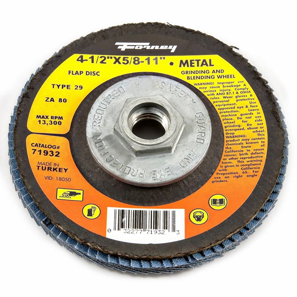 Flap Disc, Type 29, 4-1/2" X 5/8"-11, Za80