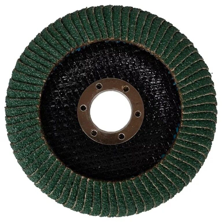 Forney Industries Zirconia Curved Edge Flap Disc Type 27, 40-Grit, 4 1/2-In x 7/8-In