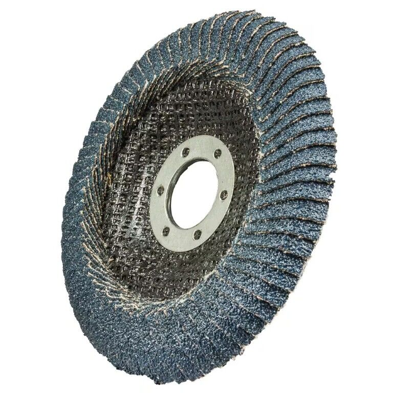 Forney Industries Zirconia Curved Edge Flap Disc Type 27, 60-Grit, 4 1/2-In x 7/8-In