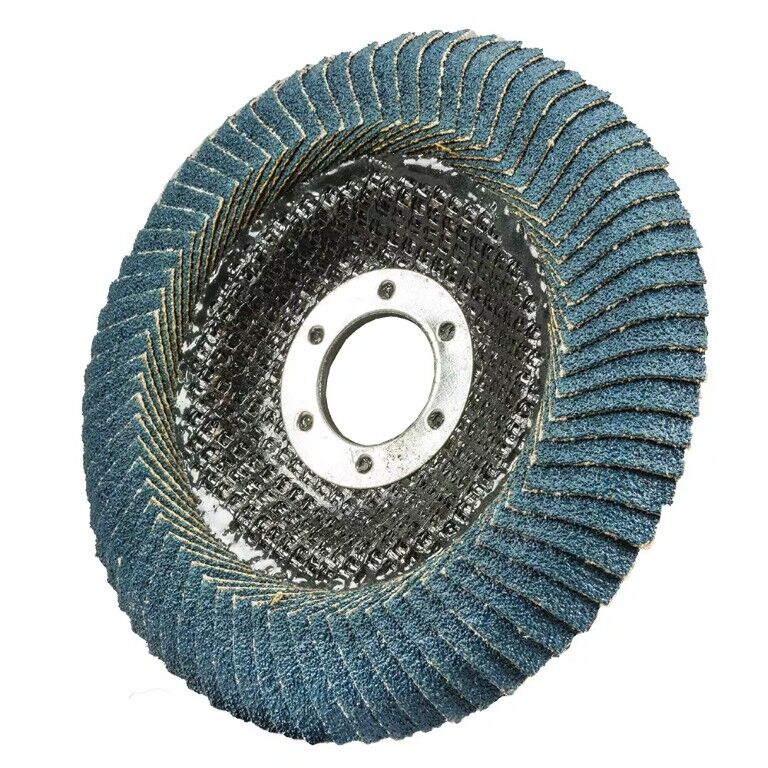 Forney Industries Zirconia Curved Edge Flap Disc Type 27, 80-Grit, 4 1/2-In x 7/8-In