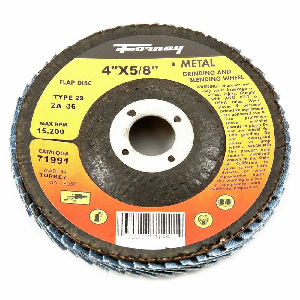 Flap Disc, Type 29, 4" X 5/8", Za36