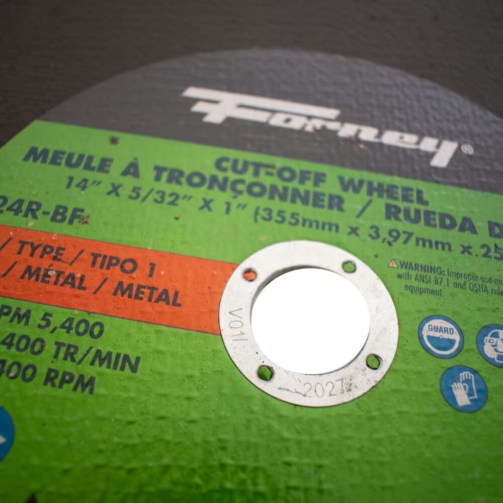 Forney Industries Metal Cutting Wheel Type 1, 14-In x 5/32-In x 1-In