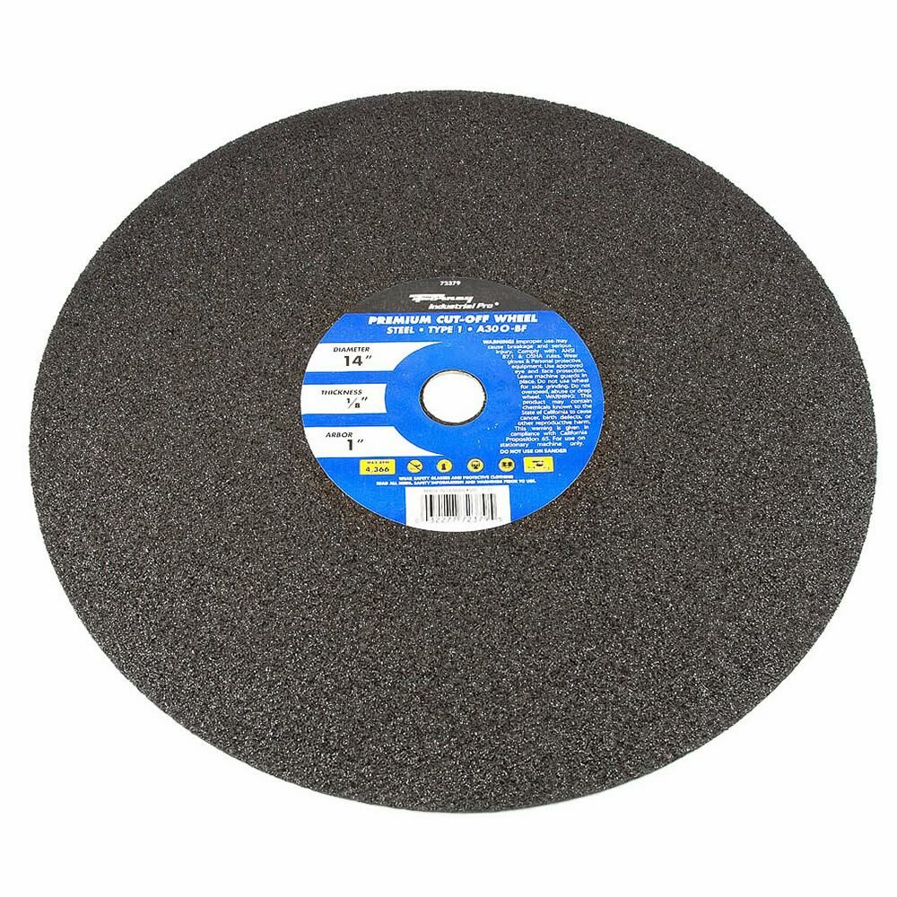 Cutting Wheel, Metal, Type 1, 14" X 1/8" X 1"