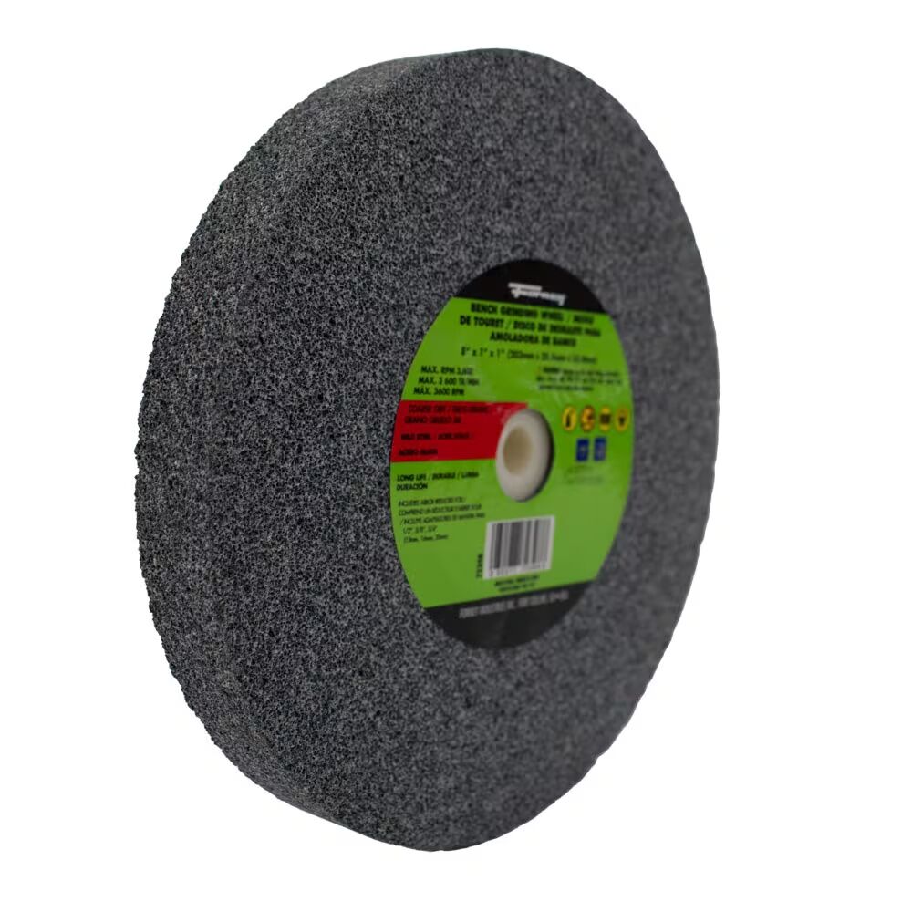 Forney Industries Bench Grinding Wheel, 36-Grit, 8-In x 1-In x 1-In