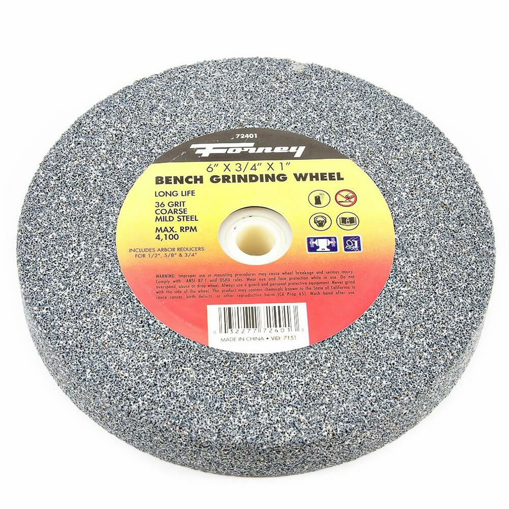 Bench Grinding Wheel, 6" X 3/4" X 1"
