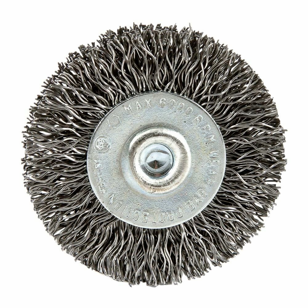 Wire Wheel Crimped, 1-1/2" X 0.012" X 1/4" Hex Shank