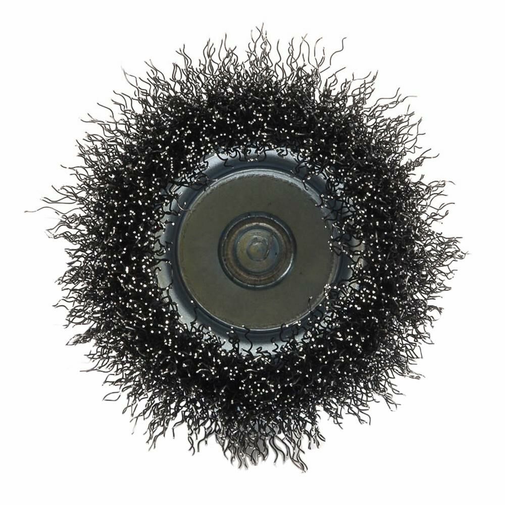 Cup Brush Crimped, 3" X 0.012 X 1/4" Hex Shank