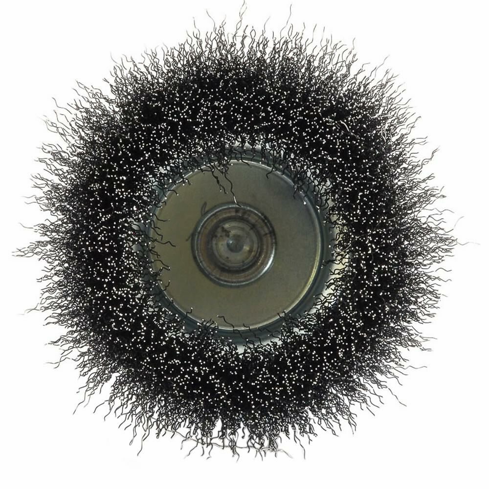 Cup Brush Crimped, 3" X 0.008" X 1/4" Hex Shank