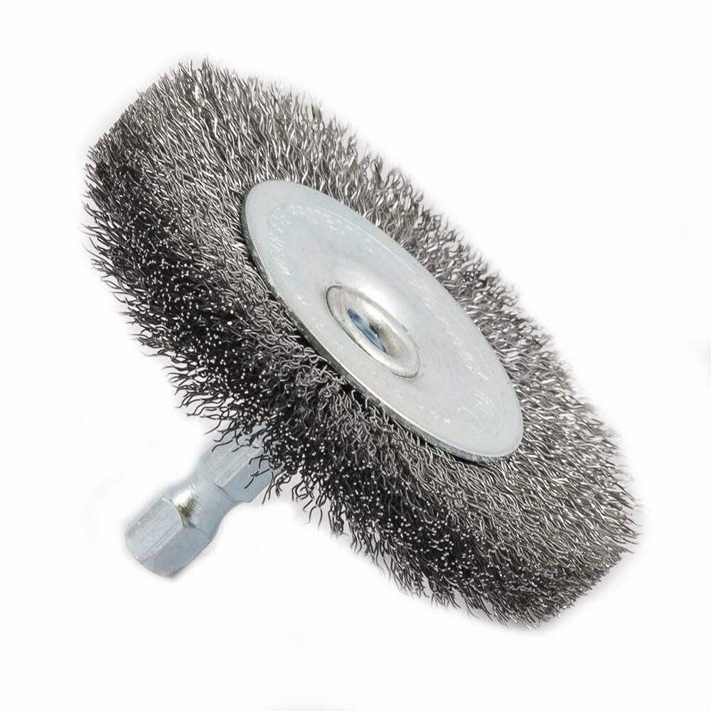 Wire Wheel Crimped, 2-1/2" X 0.008" X 1/4" Hex Shank