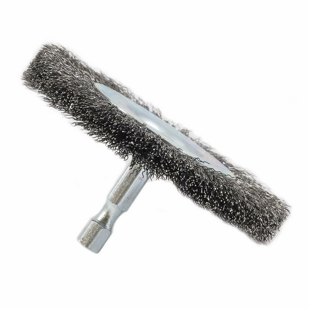 Wire Wheel Crimped, 3" X 0.008" X 1/4" Hex Shank