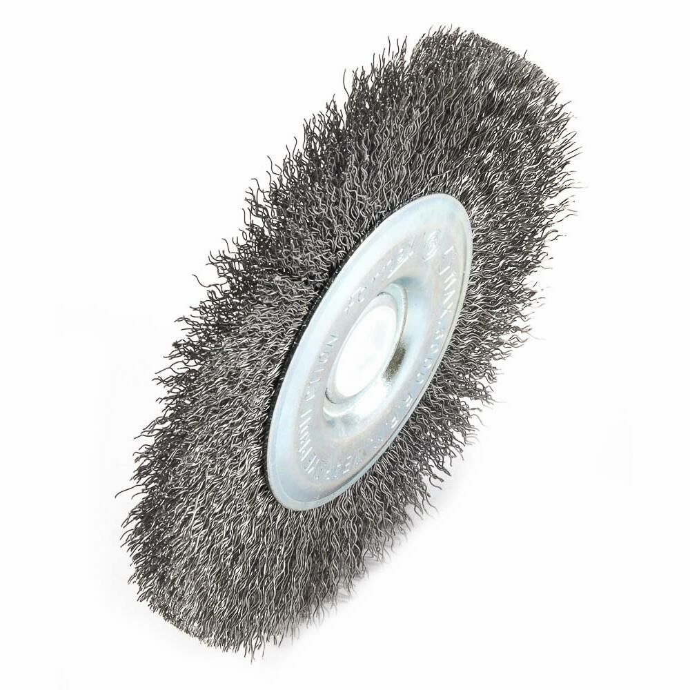 Wire Wheel Crimped, 5" X 0.012" X 1/2" - 5/8" Arbor