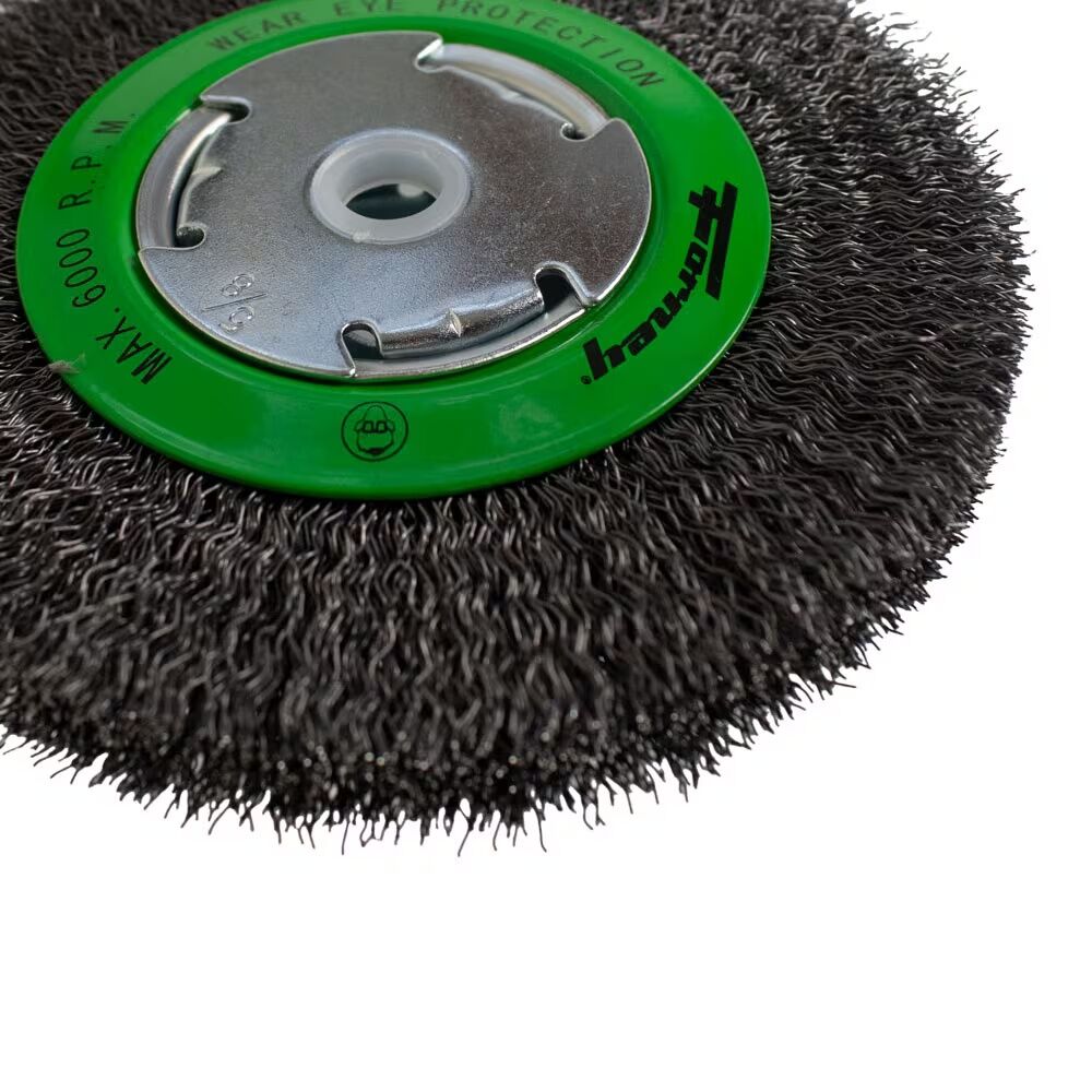 Forney Industries Crimped Wire Wheel, 6-In x 0.014-In x 1/2-In - 5/8-In