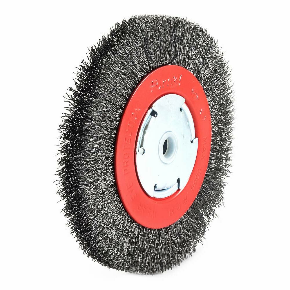 Wire Wheel Crimped, 6" X 0.014" X 1/2" - 5/8" Arbor