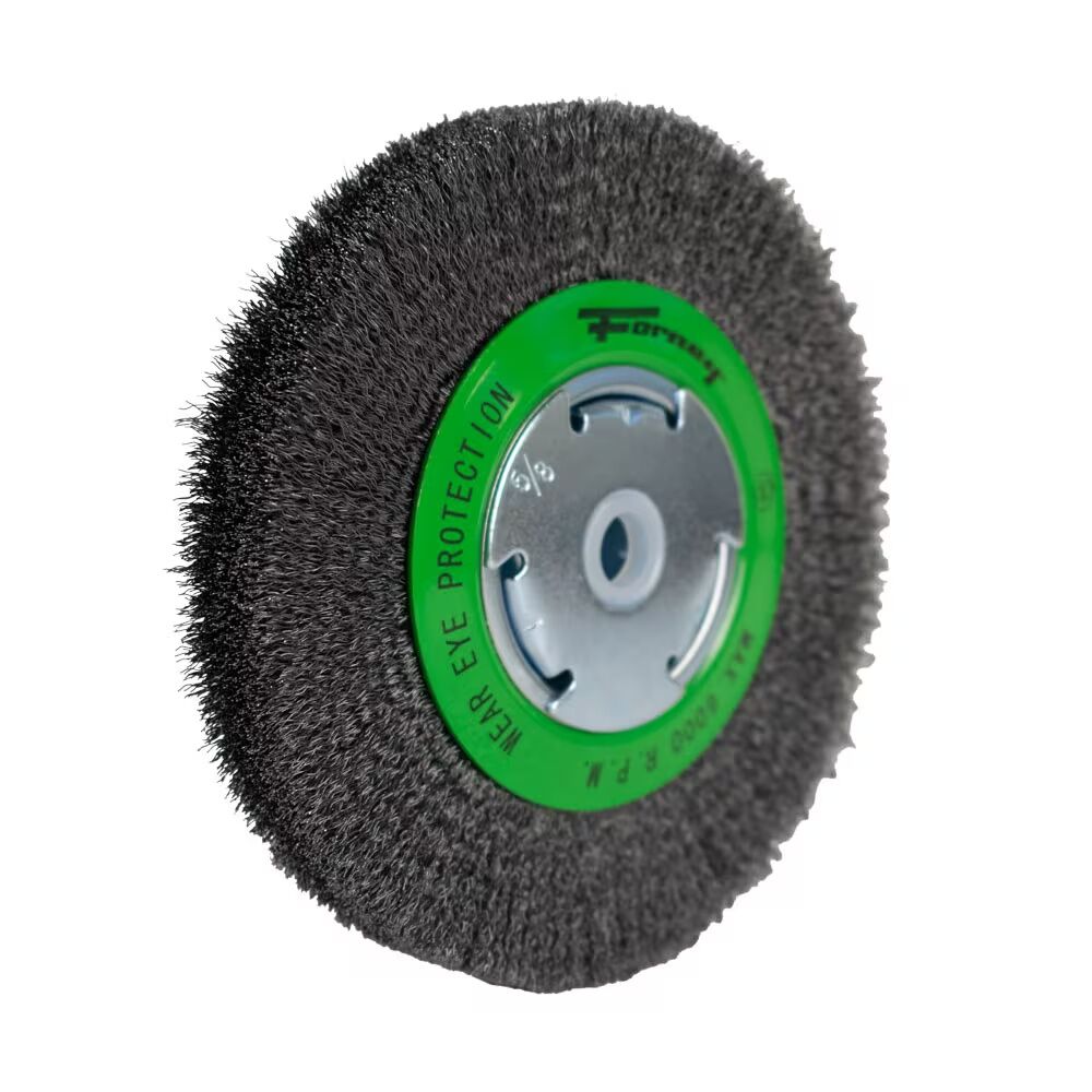 Forney Industries Crimped Wire Wheel, 6-In x 0.008-In x 1/2-In - 5/8-In