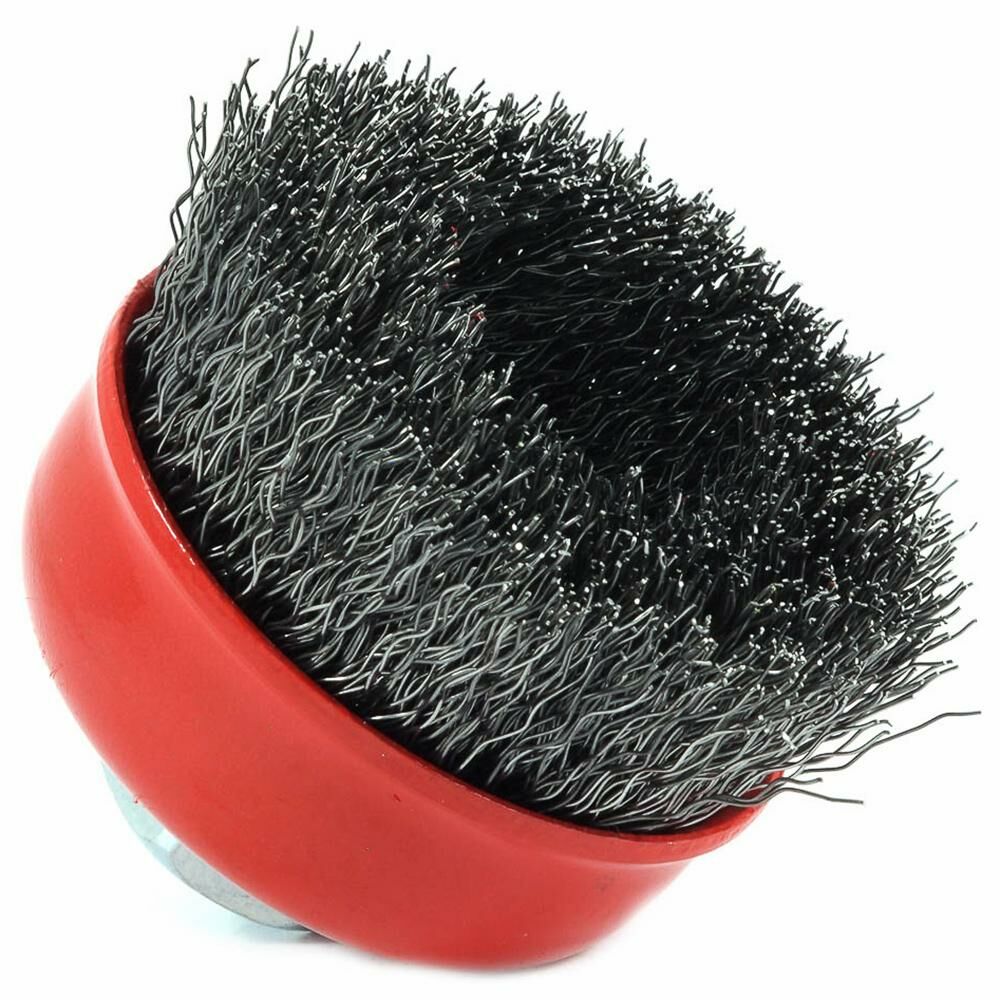 Cup Brush Crimped, 2-3/4" X 0.014" X 5/8"-11 Arbor