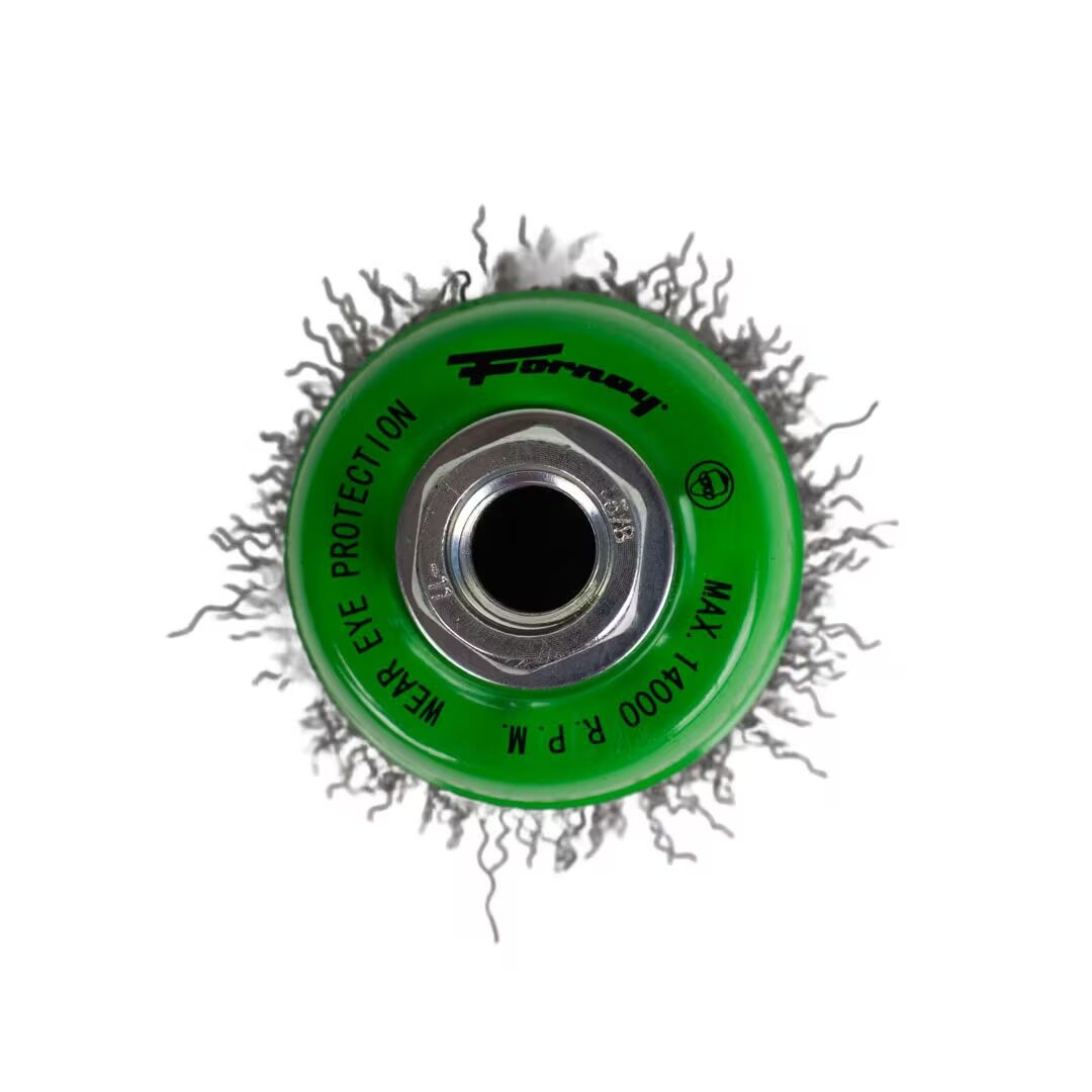 Forney Industries Crimped Cup Brush, 2 3/4-In x 0.014-In x 5/8-In - 11