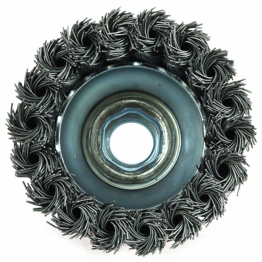 Cup Brush Knotted, 2-3/4" X 0.020" X 5/8"-11 Arbor