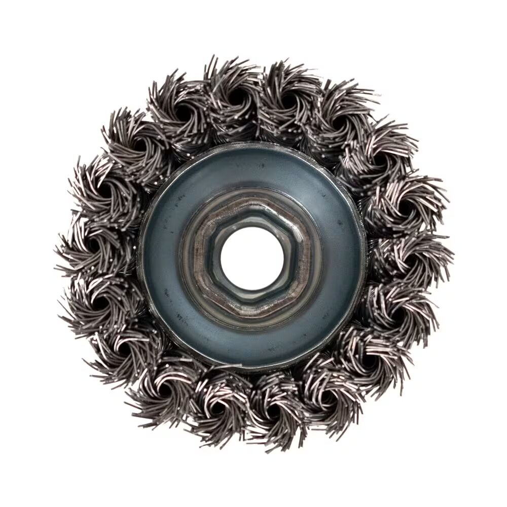 Forney Industries Knotted Cup Brush, 2 3/4-In x 0.02-In x 5/8-In - 11