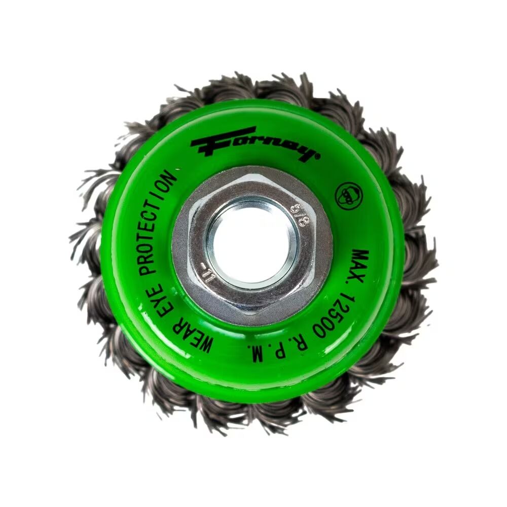 Forney Industries Knotted Cup Brush, 2 3/4-In x 0.02-In x 5/8-In - 11