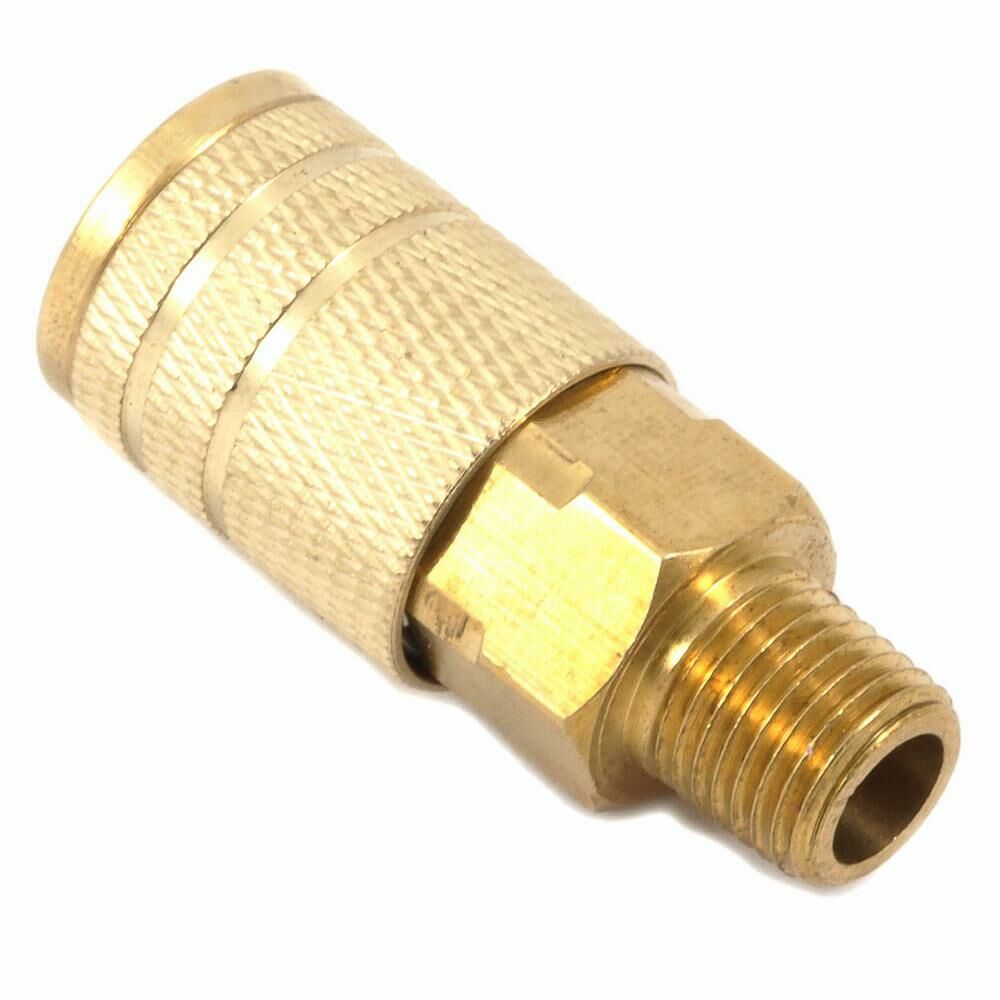 Ind/Milton Style Coupler, 1/4" X 1/4" Mnpt