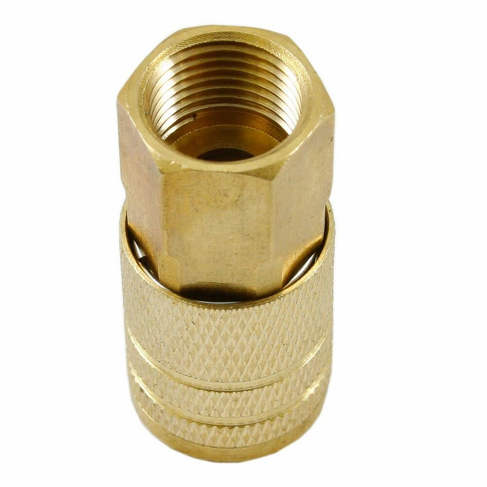 Ind/Milton Style Coupler, 1/4" X 3/8" Fnpt