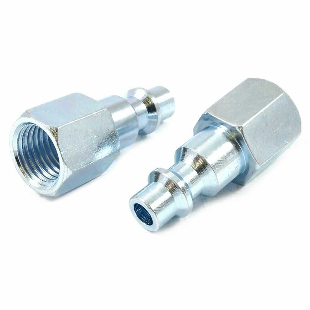 Ind/Milton Style Plug, 1/4" X 1/4" Fnpt, 2-Pack