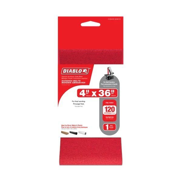 Diablo Tools 4-In x 36-In 120-Grit Sanding Belt