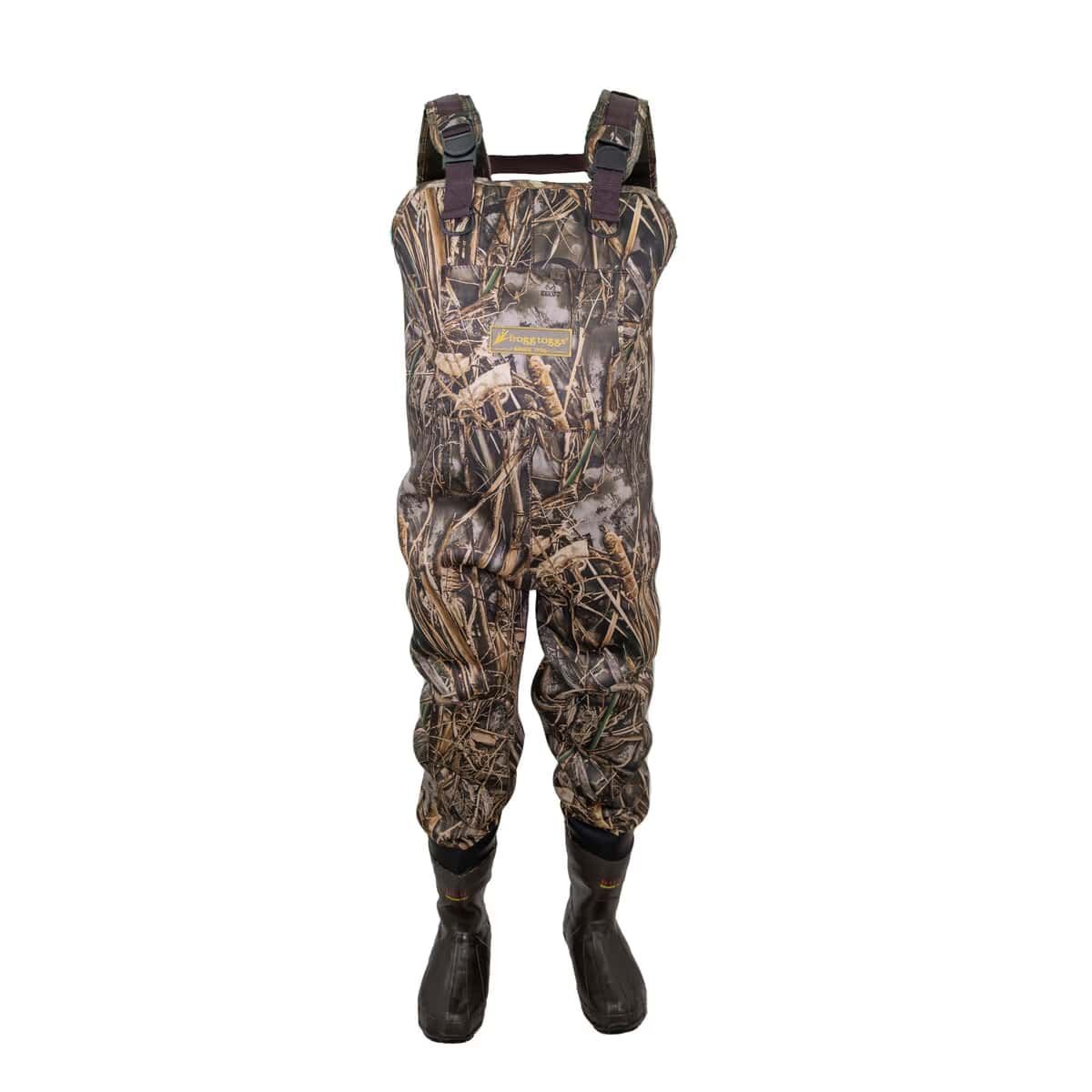 Frogg Toggs Men's Amphib 3.5mm Neoprene Bootfoot Wader in Realtree Max-7, Size-12