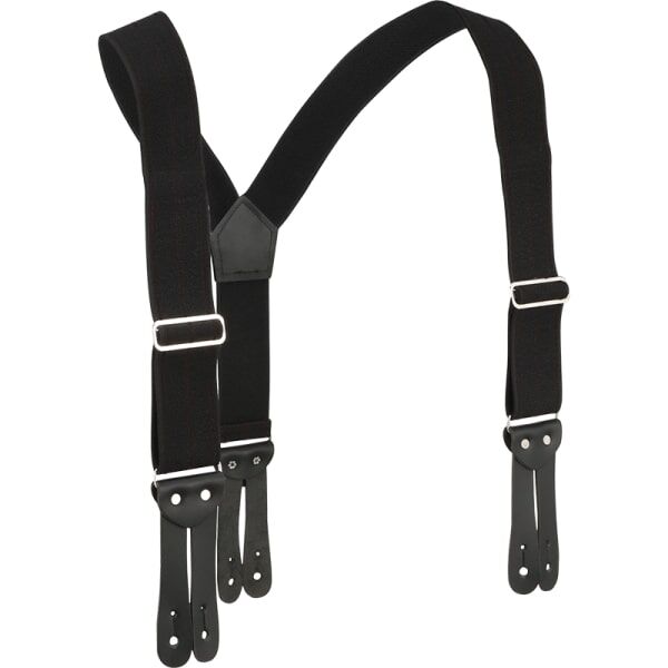 Welch Workwear Men's 2-in Y-Back Work Button-On Suspender in Black, 54-In